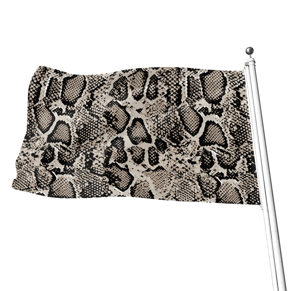 Tan And Black Snakeskin Print Flag