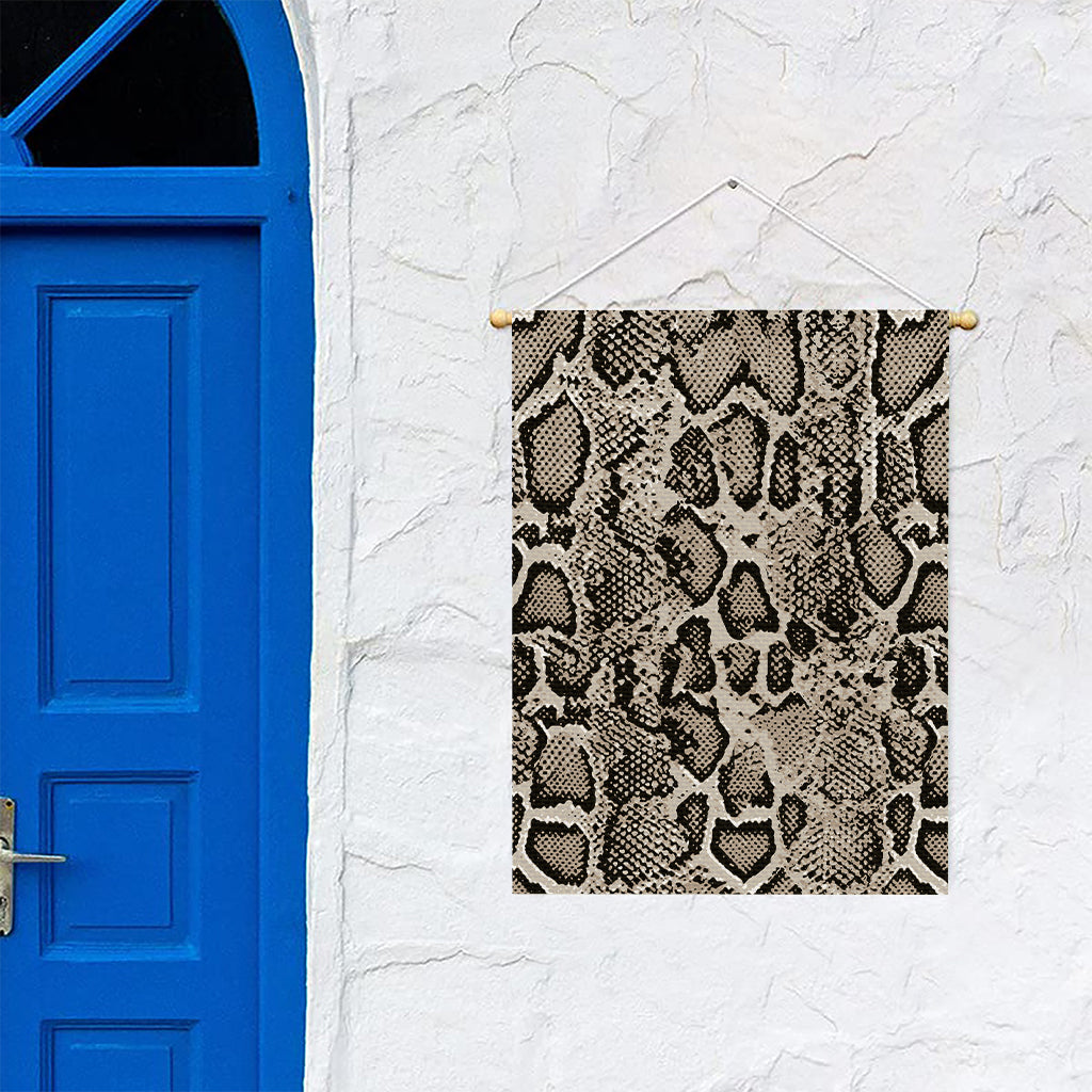 Tan And Black Snakeskin Print Garden Flag