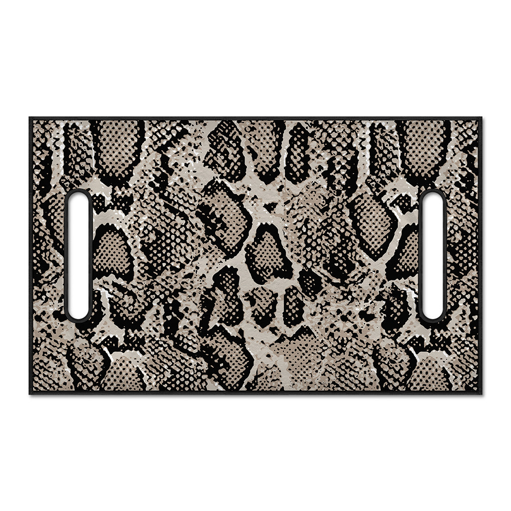Tan And Black Snakeskin Print Golf Cart Seat Cover