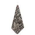 Tan And Black Snakeskin Print Hand Towel