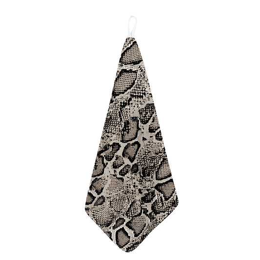 Tan And Black Snakeskin Print Hand Towel