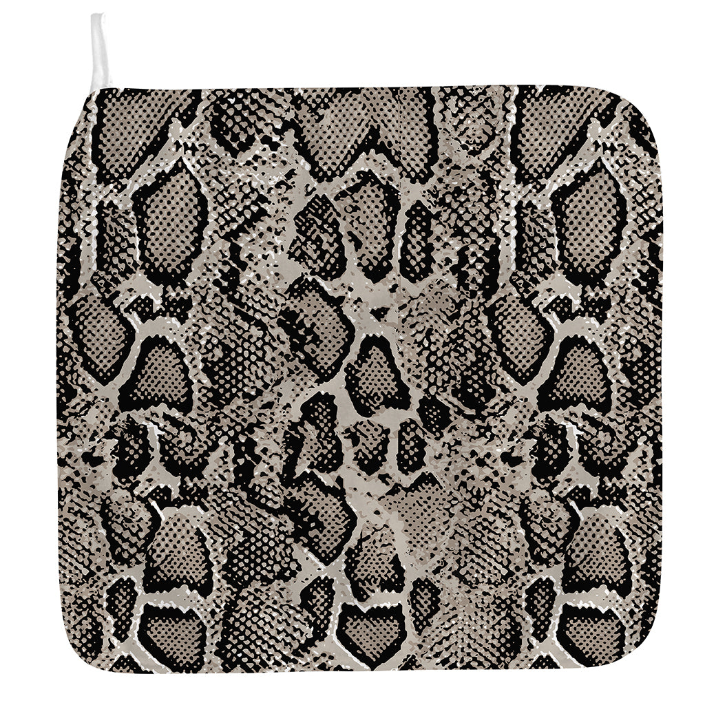 Tan And Black Snakeskin Print Hand Towel