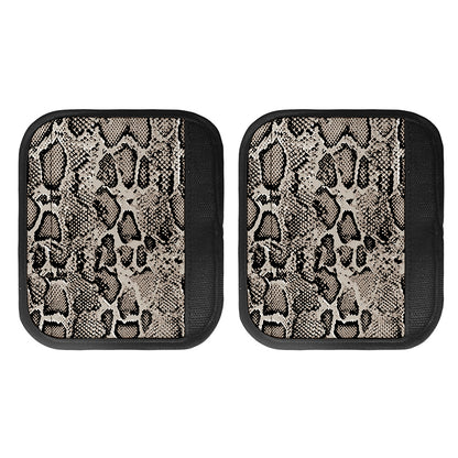 Tan And Black Snakeskin Print Handle Covers