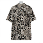 Tan And Black Snakeskin Print Hawaiian Shirt