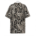 Tan And Black Snakeskin Print Hawaiian Shirt
