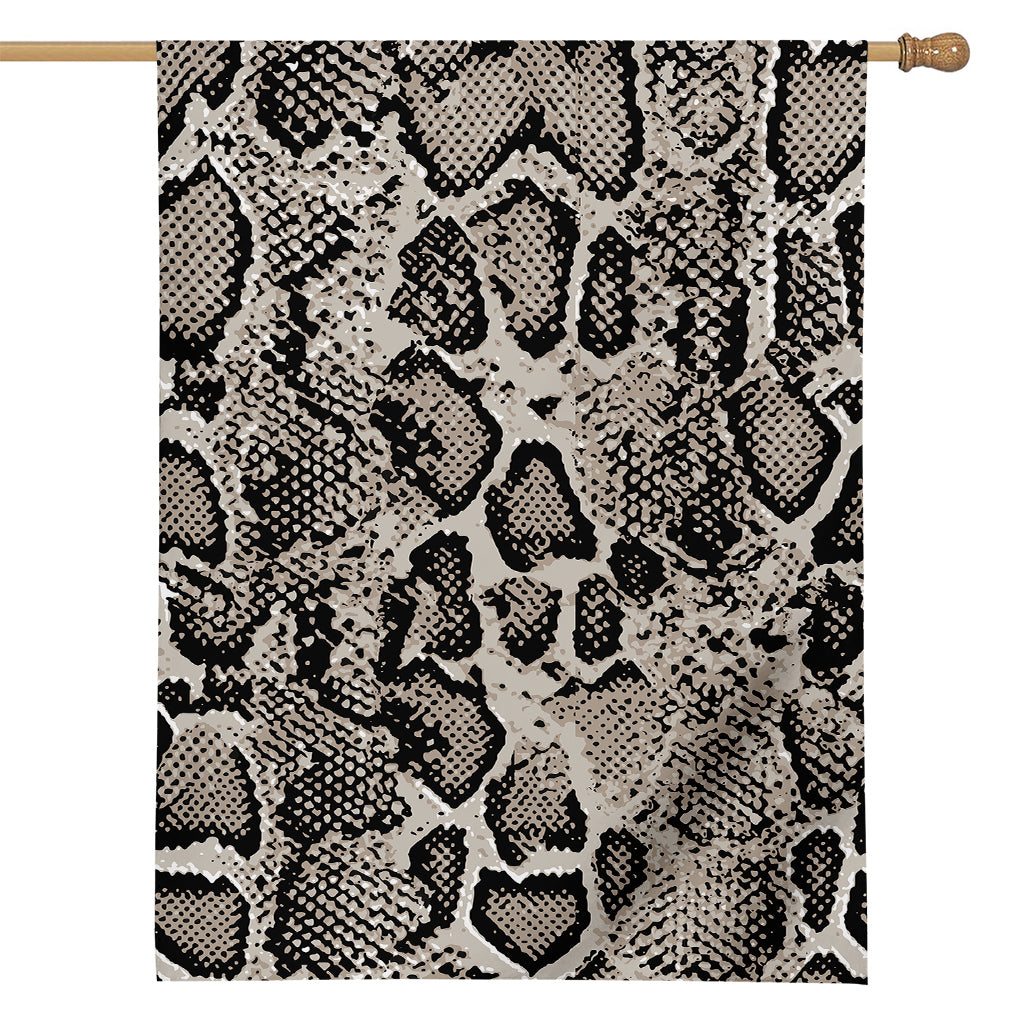 Tan And Black Snakeskin Print House Flag