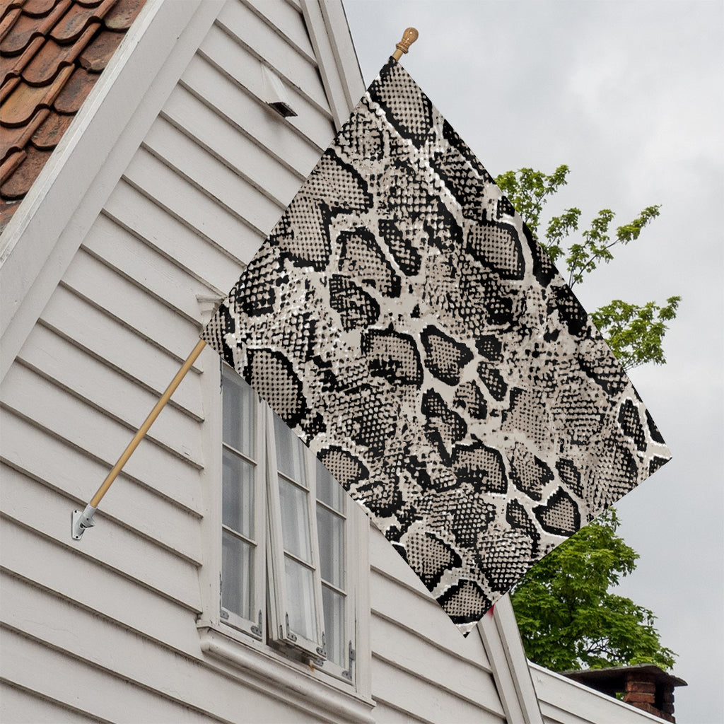 Tan And Black Snakeskin Print House Flag