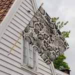 Tan And Black Snakeskin Print House Flag