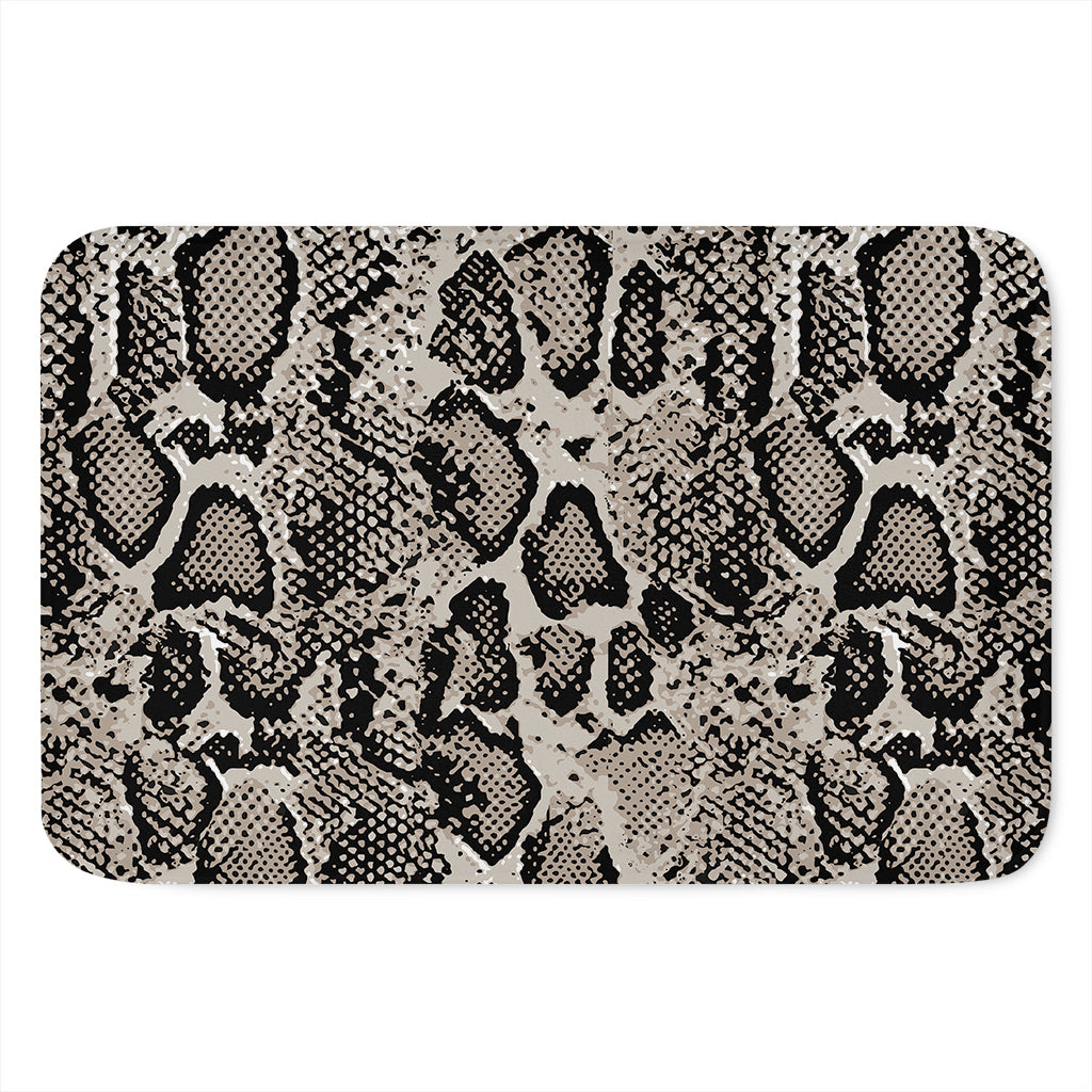 Tan And Black Snakeskin Print Indoor Door Mat