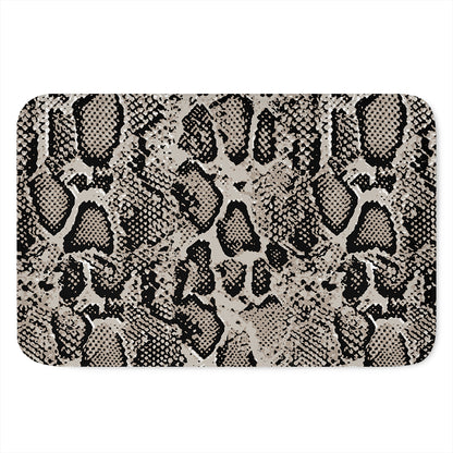 Tan And Black Snakeskin Print Indoor Door Mat