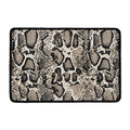 Tan And Black Snakeskin Print Kitchen Mat