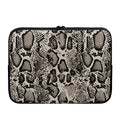 Tan And Black Snakeskin Print Laptop Sleeve