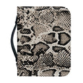 Tan And Black Snakeskin Print Leather Bible Cover