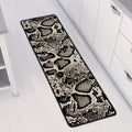 Tan And Black Snakeskin Print Long Kitchen Mat