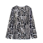 Tan And Black Snakeskin Print Long Sleeve Short Coat