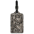 Tan And Black Snakeskin Print Luggage Tag