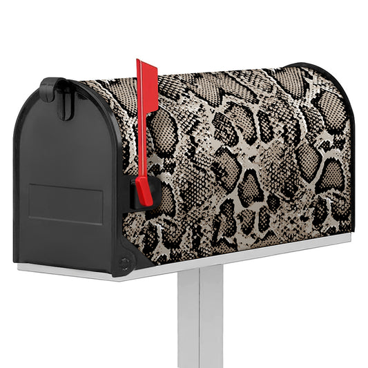 Tan And Black Snakeskin Print Mailbox Cover
