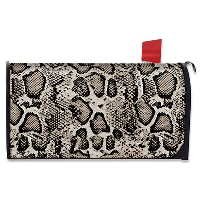 Tan And Black Snakeskin Print Mailbox Cover