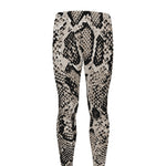 Tan And Black Snakeskin Print Men's leggings