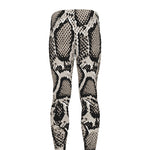 Tan And Black Snakeskin Print Men's leggings