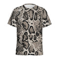 Tan And Black Snakeskin Print Men's Athletic T-Shirt