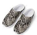 Tan And Black Snakeskin Print Mesh Casual Shoes