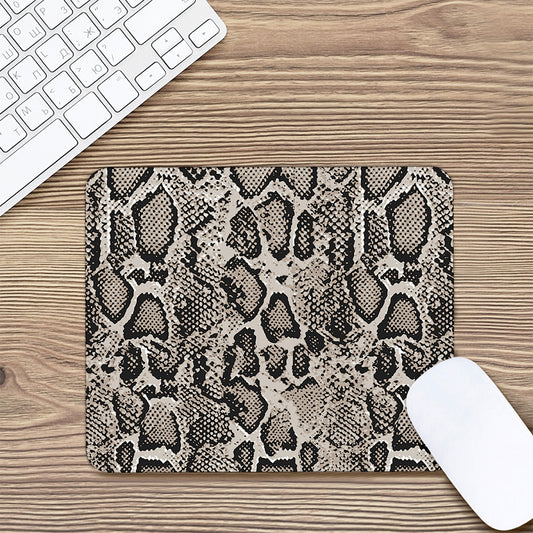 Tan And Black Snakeskin Print Mouse Pad