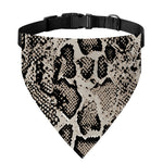 Tan And Black Snakeskin Print Over The Collar Dog Bandana