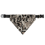 Tan And Black Snakeskin Print Over The Collar Dog Bandana