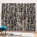 Tan And Black Snakeskin Print Pencil Pleat Curtains