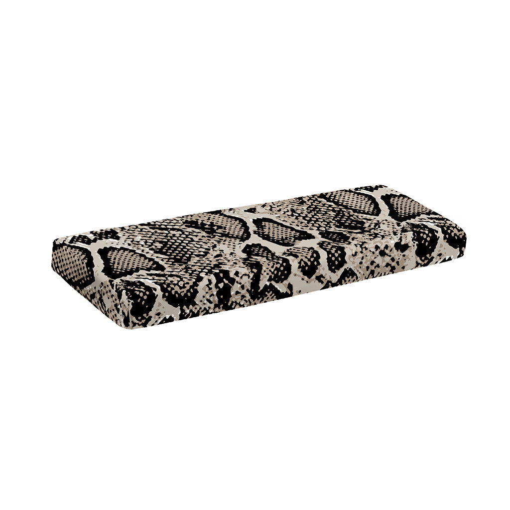 Tan And Black Snakeskin Print Piano Keyboard Cover