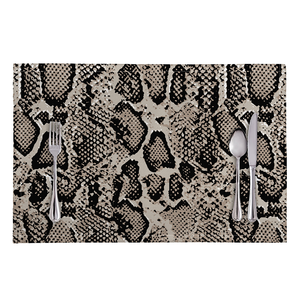 Tan And Black Snakeskin Print Placemat