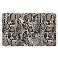 Tan And Black Snakeskin Print Polyester Doormat