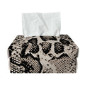 Tan And Black Snakeskin Print Rectangle Tissue Box Cover