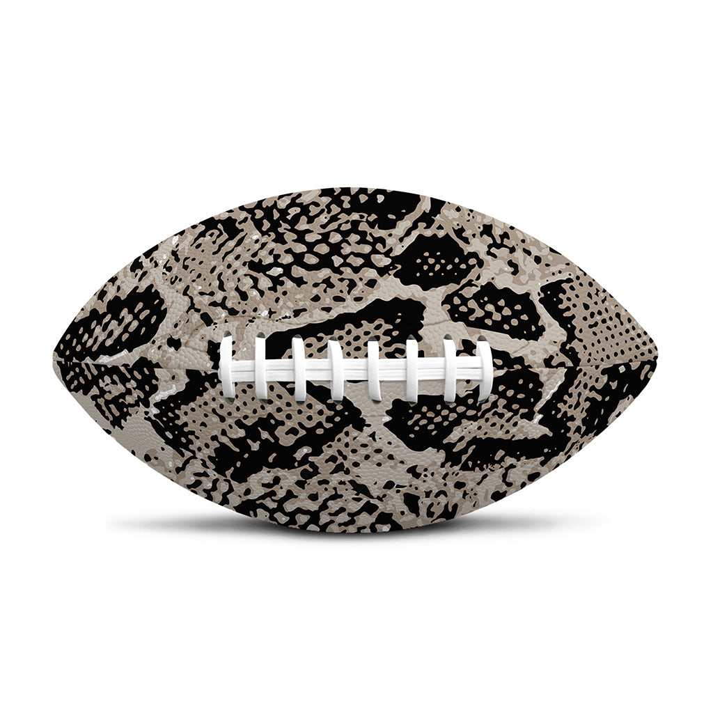 Tan And Black Snakeskin Print Rugby Ball