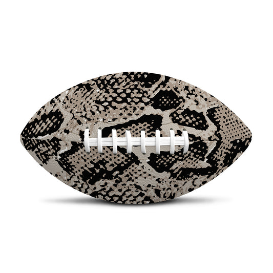Tan And Black Snakeskin Print Rugby Ball