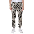 Tan And Black Snakeskin Print Joggers