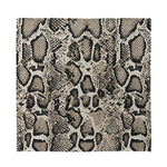 Tan And Black Snakeskin Print Silk Bandana