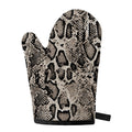 Tan And Black Snakeskin Print Single Oven Mitt