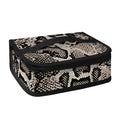 Tan And Black Snakeskin Print Small Lunch Bag
