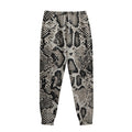 Tan And Black Snakeskin Print Sweatpants