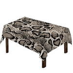 Tan And Black Snakeskin Print Tablecloth
