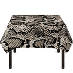 Tan And Black Snakeskin Print Tablecloth