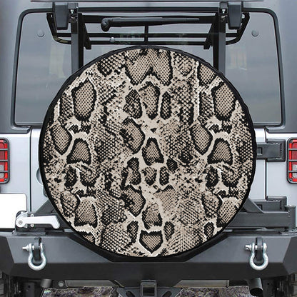 Tan And Black Snakeskin Print Tire Cover