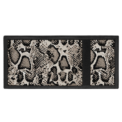 Tan And Black Snakeskin Print Trifold Wallet