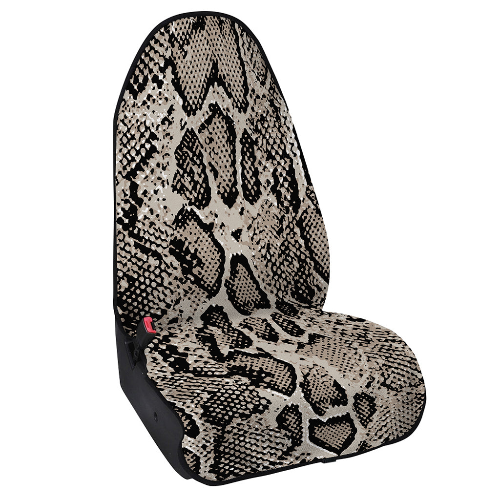 Tan And Black Snakeskin Print Waterproof Car Seat Cover
