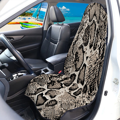 Tan And Black Snakeskin Print Waterproof Car Seat Cover