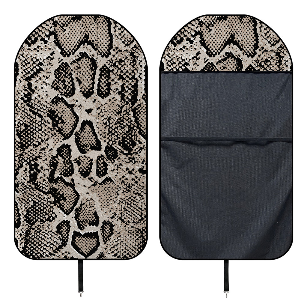 Tan And Black Snakeskin Print Waterproof Car Seat Cover