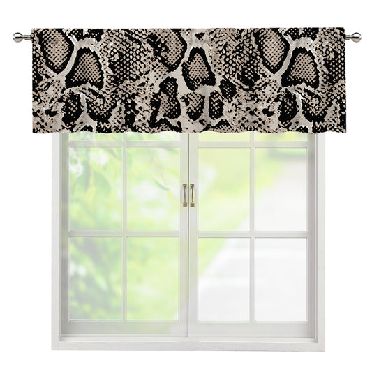 Tan And Black Snakeskin Print Window Valance