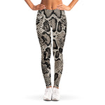Tan And Black Snakeskin Print Women's Leggings